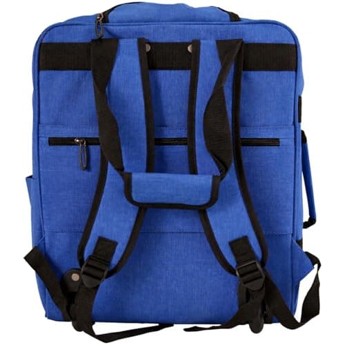 TR-E-002 EasyJet Cabin Bags 45x36x20cm Underseat Rucksack for Plane Hand Luggage Backpack Rolling Wheeled Travel Backpack with Adjustable Height Handle Travel Bag Blue — view 4