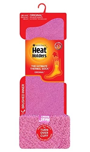 HEAT HOLDERS - Ladies Winter Thermal Boot Socks in 4 colours 4-8 UK 37-42 eur (4-8 UK, Mulberry Pink) — view 3