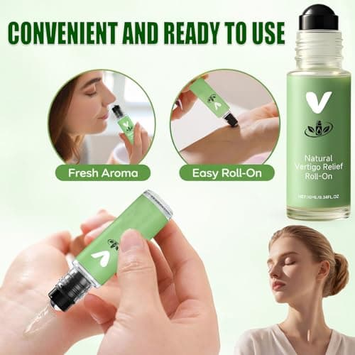 Vertigo Relief Roll-On — Essential Oil Roller for Dizziness and Nausea, Portable Travel Blend, Sensitive Skin Formula, Around Ears Temples Fresh Aroma for Travel and Commute — view 5