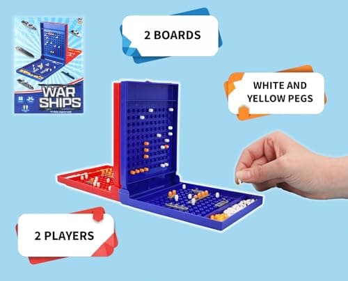 HENBRANDT 6 x Classic Travel Games - Set of 6 Assorted Games - Portable Compact Games for Kids Adults Family Fun Party Entertainment Holidays — view 2