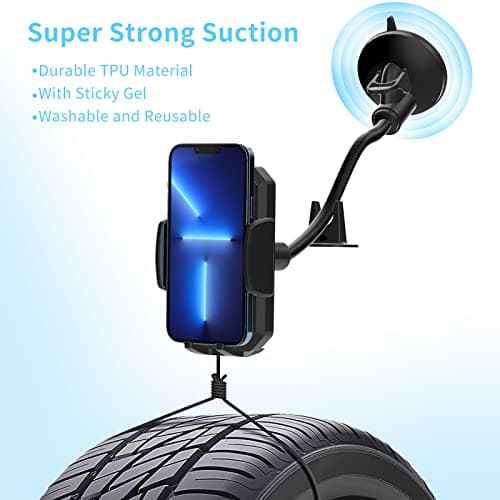 VEN-DENS Car Phone Holder for Windshield/Dashboard, Phone Mount for Truck — view 6