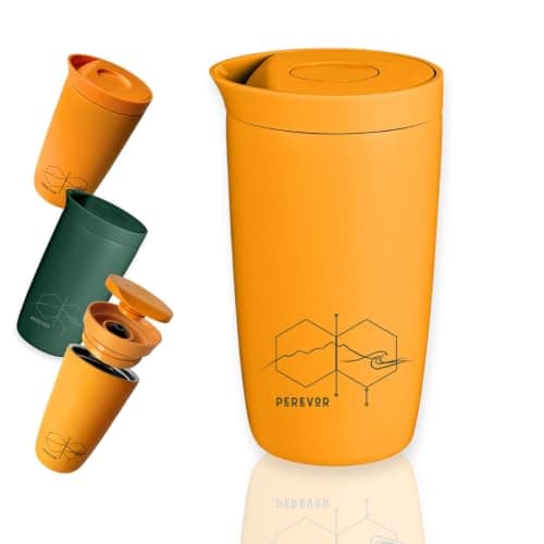 Perevor 1 360ml Coffee Travel Mug - Insulated, Leakproof - Sunset Gold