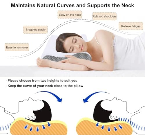 Ecosafeter 2026 New Upgrade Memory Foam Pillow- Cervical Orthopedic Deep Sleep Neck Pillow-Superior Comfort for Neck Shoulder Pain Sleeping Bamboo pillowcase — view 5
