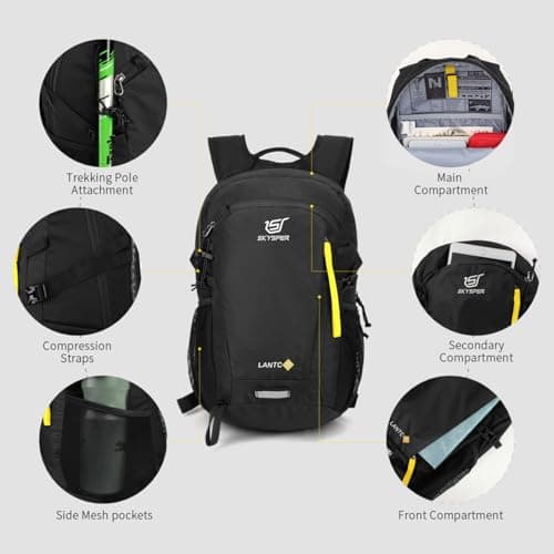 SKYSPER Small Hiking Backpack, 30L Lightweight Travel Backpacks Hiking Daypack Rucksack Women Men for Trekking Backpacking Outdoor Sports — view 5