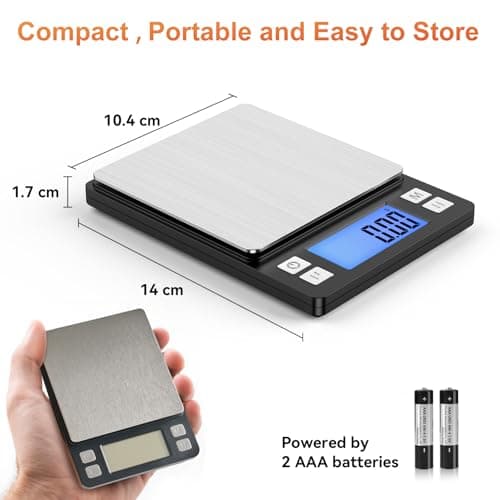 BOMATA 0.01g/1kg Small Digital Gram Scale Jewelry Scale with Larger Display — view 6
