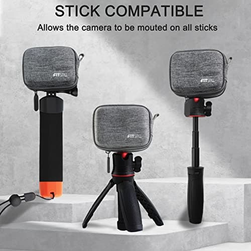 FiTSTILL Black Mini Carrying Case Compatible with Go Pro Hero 12/11/10/9/8/7/(2018)/6/5 Black,DJI Osmo Action1/3,AKASO,Campark,Action Camera — view 6