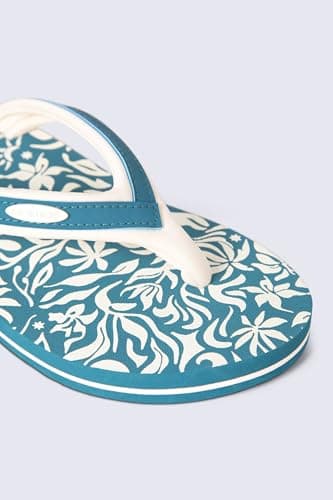 Animal Swish Womens AOP Slip-On Flip Flops Turquoise 6 — view 6