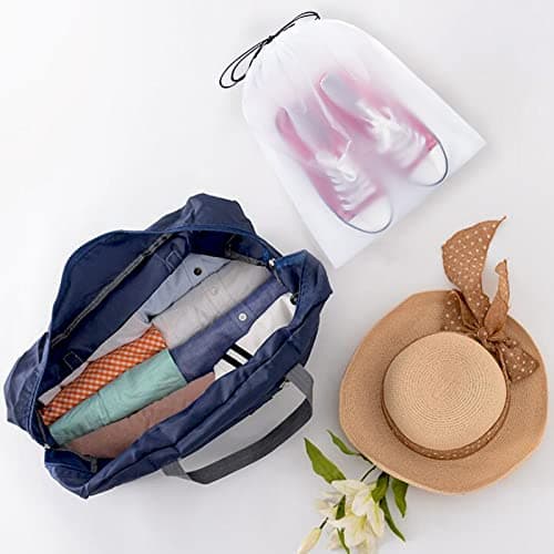 INVODA 5pcs Foldable Travel Duffel Bags Set - Waterproof Nylon, Blue, Pink, Green, Black, Red - 17.7 x 6.3 x 12.6 inches (Expanded), 7.5 x 6.7 inches (Folded) — view 6