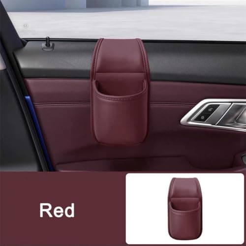 PU Leather Car Door Cups Holder Window Hanging Organizer, Car Door Mount Organizer, Portable Vehicle Storage Pocket for Drink Bottle & Phone, Multifunctional Interior Car Accessory for Daily Travel — view 2
