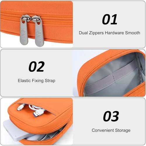JINSI Small Cable Organiser Bag Travel Electronics Pouch — view 4