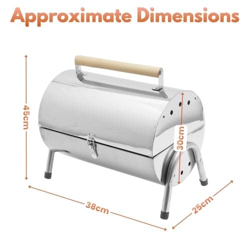 Tabletop Charcoal BBQ Portable Stainless Steel Folding Grill with Tools — view 2