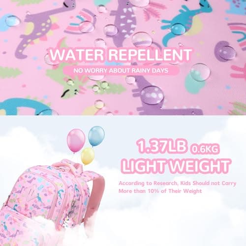 QIXIHU Kawaii Printed Girls Bookbags for Elementary, Kids Backpack, Lightweight School Backpack for Kindergarten, Water Resistant Teen Backpacks — view 5