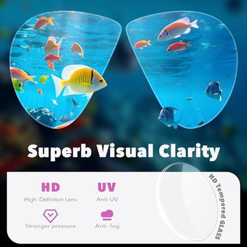 Findway Snorkel Mask for Kids,Swimming Goggles Kids with Nose Cover for 4-14 Year Olds Boys and Girls Swim Goggles Comfortable Fit,Waterproof,No Leakage,Rose red White Diving Masks for Children — view 4
