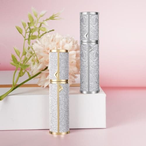 LOPHE Perfume Travel Bottle, 5ML Luxurious Perfume Atomiser Refillable, Shining Perfume Spray Bottle, Easy to Refill Perfume Atomiser for Women Men (Plaid Grey) — view 6