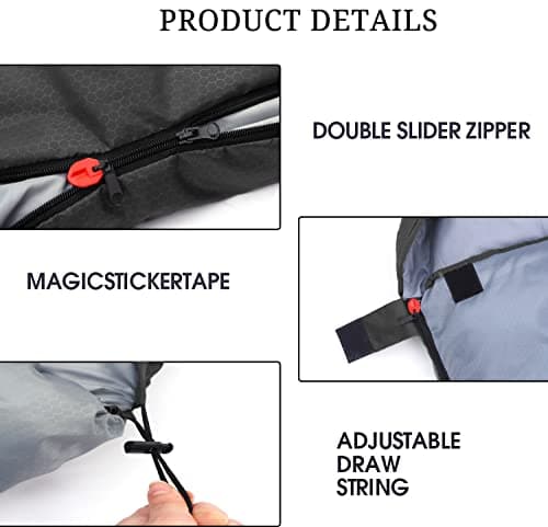 tuphen Sleeping Bag - 3-4 Seasons Camping Sleeping Bags for Adults for Hiking, Backpacking, Cold Weather & Warm Lightweight Travel Gear (Dark-gray, Single 86.61''x31.49'') — view 4