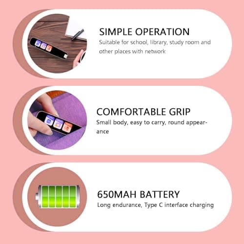 WiFi Scanning Pen, Intelligent Reader Electronic Dictionary Language Translator, Portable Learning Device, Built in Battery for Students English Learning — view 5