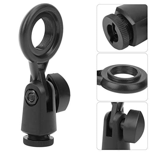 Portable Microphone Stand, Adjustable Microphone Stand with 22mm Thread, 3/8, 5/8 Screw Hole, Universal Anti Vibration Microphone Mount Adapter Removable for Recording Studio, Tripod — view 5