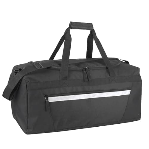 40 Litre, 22 Inch Duffle Bag for Women Men Travel; Large Duffel Bag with Shoulder Strap, Sections (Black)