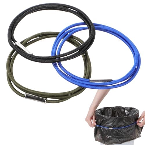 4 Pack Trash Can Bands Trash Bag Holder Trash Can Rubber Bands for 13 to 30 Gallon Garbage Cans Trash Bag Clips Elastic Bands Garbage Bin Elastic Strap for Home Office