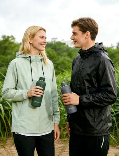 Stainless Steel Water Bottle Double Wall, Insulated Metal Water Bottle with Clip, 350ml/500ml/750ml/1L, BPA Free, 24hrs Cold & 12hrs Hot, Suitable for Sports, Camping, Hiking, Cycling, Gym, Travel — view 3