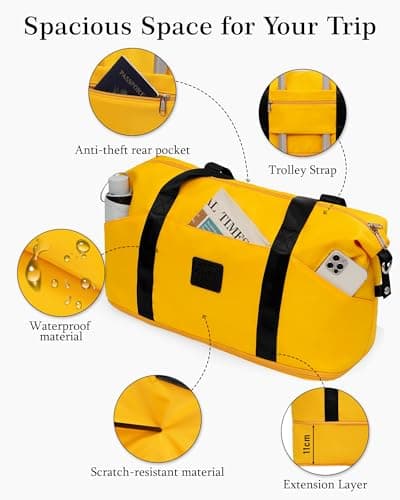 COOLIFE 55×40×20 Cabin Suitcase+40x25(36)x20cm Expandable Ryanair Cabin Bag — view 6