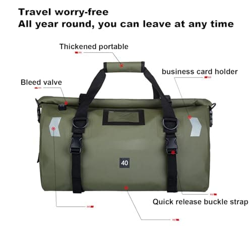 Motorcycle Bag Waterproof Reflective Travel Backpack — view 5