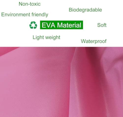 GUKOY Reusable Rain Ponchos for Adults, 2 Pcs Raincoats (Pack of 1) Emergency for Women Men with Hood Pink — view 6