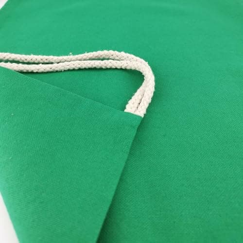 IDEA HOME Cotton Gym Drawstring Bag - Cotton Backpack 36x44 cm 250g/m² - Gym Bag for Painting, Reusable Sports & Travel Bag, Green — view 3