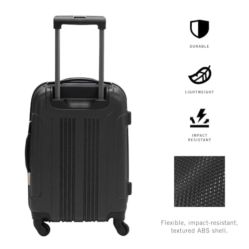 Kenneth Cole Reaction Out of Bounds Lightweight Hardshell 4-Wheel Spinner Luggage, Charcoal, Standard Size, Check it Out — view 3