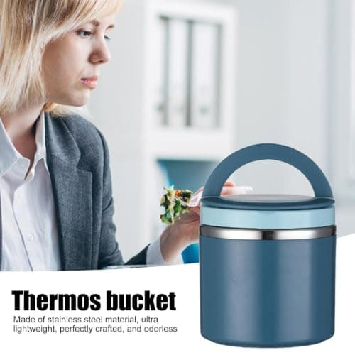 2PCS Insulated Jar for Hot Food, Stainless Steel Food Flask with Handles — view 2