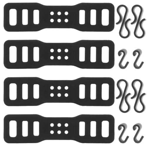 Kisangel 4pcs Universal Bike Silicone Straps, Bike Tail Light Strap with S Hook