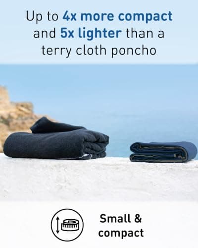 Fit-Flip Changing Robe - Microfibre Swim and Surf Poncho — view 5