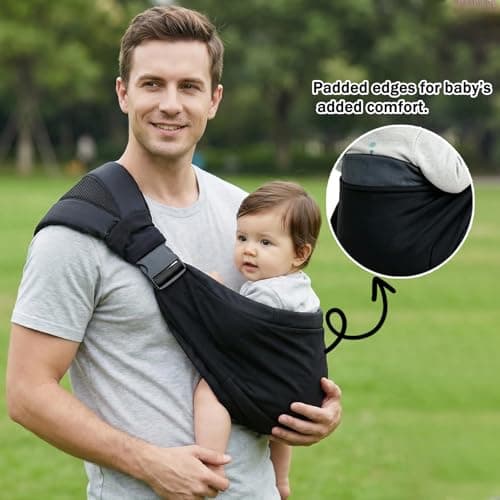 Baby Carrier, Newborn to Toddler, Ergonomic Baby Carrier Lightweight — view 3