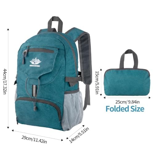 JETOP 20L Foldable Backpack, Ultra Lightweight Backpack, Packable Rucksack — view 2