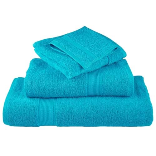 Eclith SOLUND Premium Wash Towels, Pack of 10, Turquoise, 30 x 30 cm, 600 g/m², 100% Cotton, for Bathroom, Sauna, Spa, Fitness, Travel, Hotel, Face, Body, Laundry, Care, Towel Set — view 3