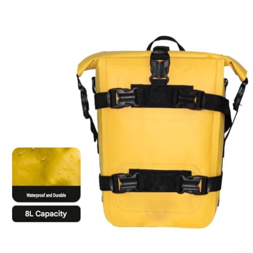 Dolvitrny Waterproof PVC Motorcycle Side Panniers(31 * 19 * 10cm Yellow) — view 3