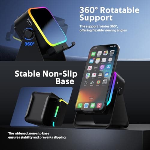 BIIB Gifts for Men, Induction Bluetooth Speaker for Mobile Phone Stand — view 3