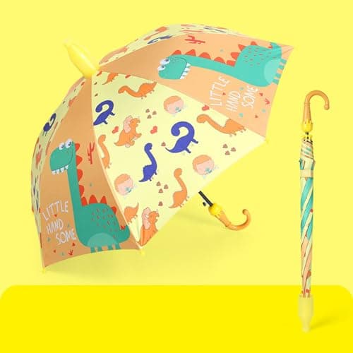 Alomejor Children Umbrella Cute Automatic 8 Ribs Toddler Sunshade for School Travel Compact Lightweight 210T Material — view 2
