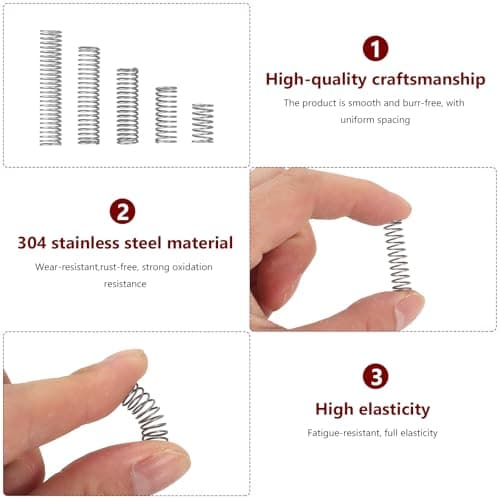IYEREER 300 Pcs 23 Size Stainless Steel Spring Assortment Kit — view 3