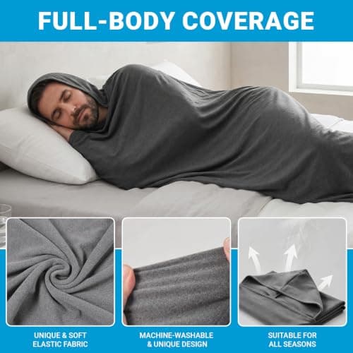 Sleep Pod Wearable Blanket, Sensory Hoodie Sleep Sack for Adults — view 6