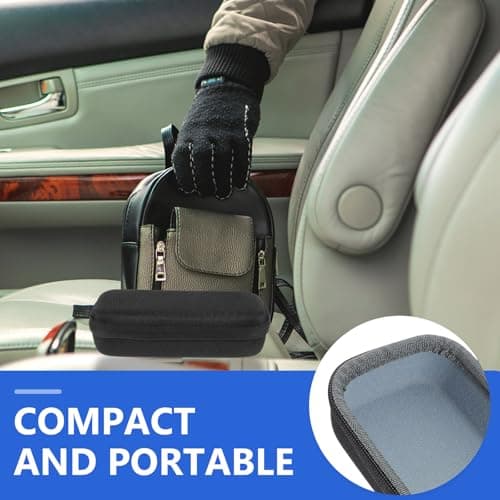Operitacx Car Tire Inflator Case Battery Air Compressor Case Portable Air Pump for Tyre Inflator Compact Electric Pump Storage Organizer Protective Carry Bag for Car Use and Road Trips — view 4