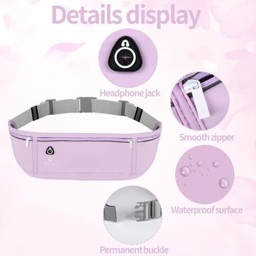 QZLSAYSL Running Belt, Purple Running Belt，Waterproof，Purple — view 3
