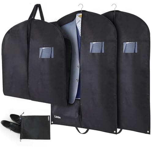 Lictin Suit Carrier Covers, Hanging & Foldable Garment Bags（100 x 60cm ）