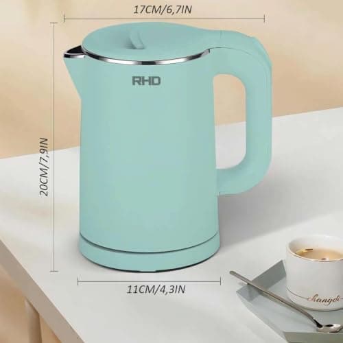 0.8l Small Electric Kettle For Boiling Water, Stainless Steel Travel Kettle, 1000w Fast Boil Teapot, Boil-Dry Protection, Auto Shut-Off, Perfect For Travel Boiling, Coffee, Tea (Green) — view 3