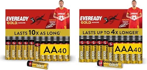 Eveready Gold by Energizer - AA + AAA Battery (80 Combo Pack)