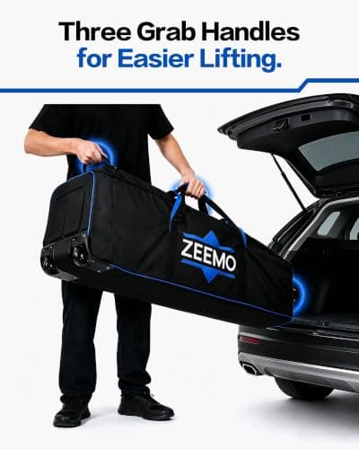 ZEEMO Golf Travel Bag, Black — view 6