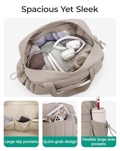 BAGSMART 24L Womens Gym Travel Bag, Weekend Overnight Cabin Bag, Wet Pocket — view 4