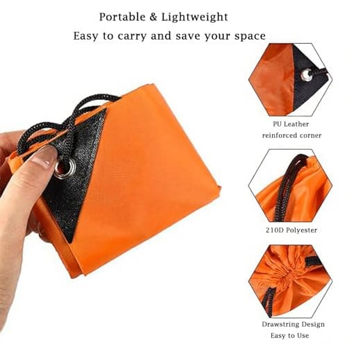 Senshuomy Drawstring Bags Swimming Sports Back Pack Drawstring Gym Bag for Mens & Womens - Ideal for School Travel, Picnic, Holidays, Shopping, Yoga （2pcs (Orange) — view 3
