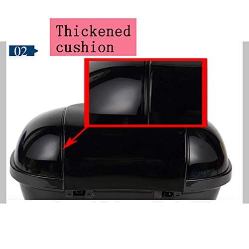 ZXCASDF Motorcycle Trunk Top Lock Storage Carrier Case Motorcycle Accessory Portable Trunk Lid Organizer Storage Bag Motorcycle Tour Tail Box,rose gold — view 4