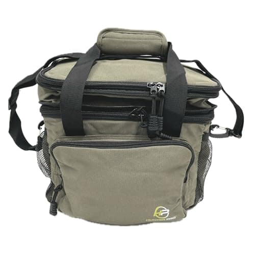 Hunter Pro Carp Coarse Fishing Cool Bag. Expanding Top with 2 Compartments - Olive Green